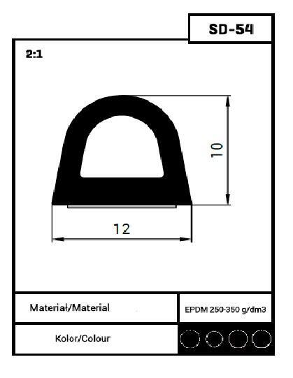 uszczelka samoprzylepna 12x10mm, uszczelka samoprzylepna biała, uszczelka typ D 12x10, uszczelka do okien i drzwi, uszczelka EPDM biała, uszczelka drzwiowa samoprzylepna, uszczelka okienna samoprzylepna